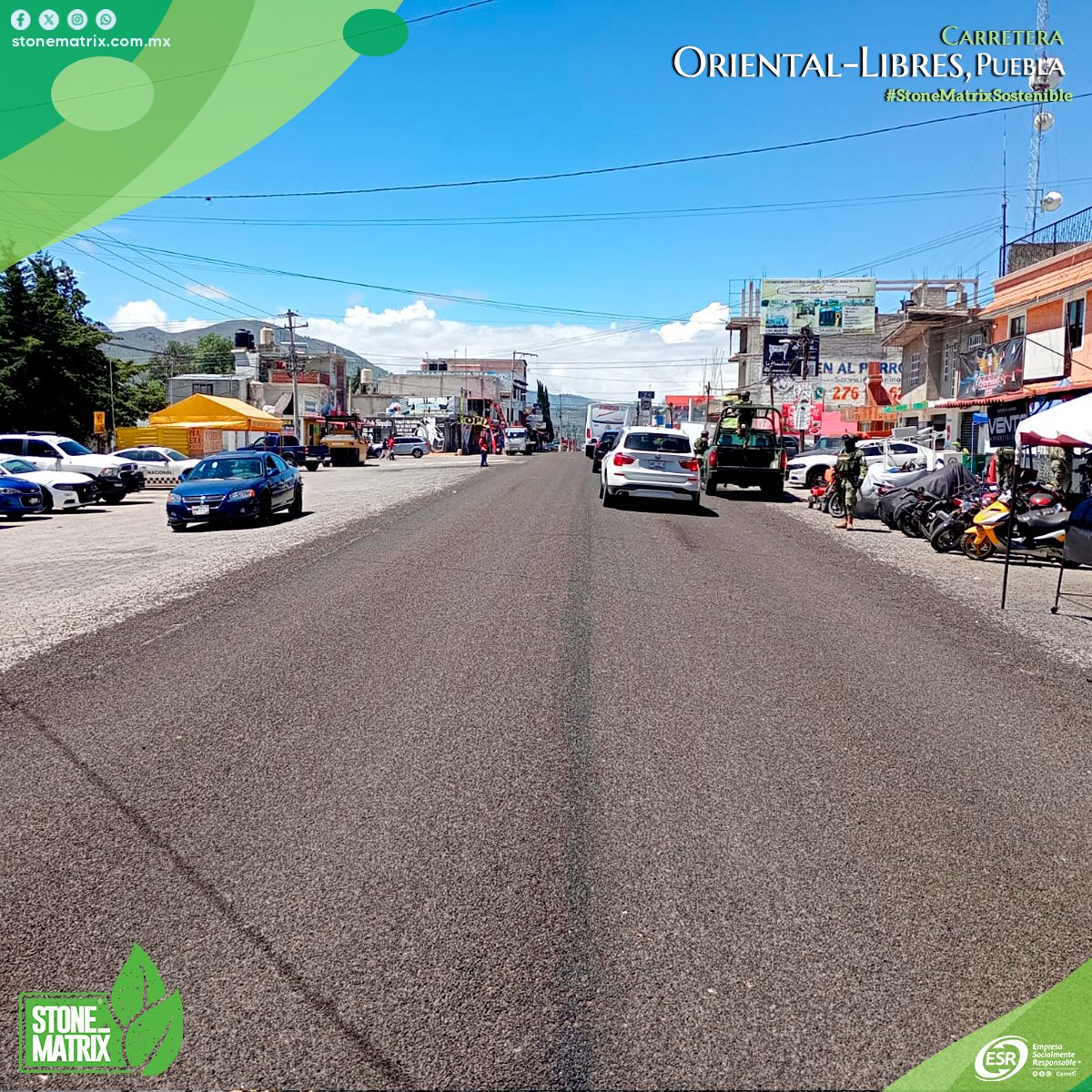 StoneMatrixMx's tweet photo. 🚜👷🚧Trabajos en marcha, tendido de Carpeta Asfáltica en Carretera Oriental-Libres en el estado de Puebla.🚧👷🛣 #StoneMatrix #LlegaMasLejos #sumandokilometros #MejorasViales #CompromisoConLaSeguridad #StoneMatrixSostenible #LlegaMasLejos #ESR #Cemefi https://t.co/49YaMO0Upq