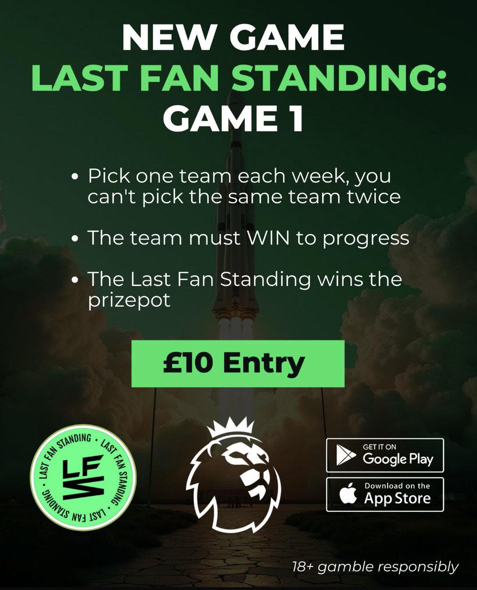 AppLastFan's tweet photo. New Last Fan Standing Public Game 1 

Entry closes in 72hours ⏰

Can you be the Last Fan Standing??? https://t.co/n3lmUafTxQ