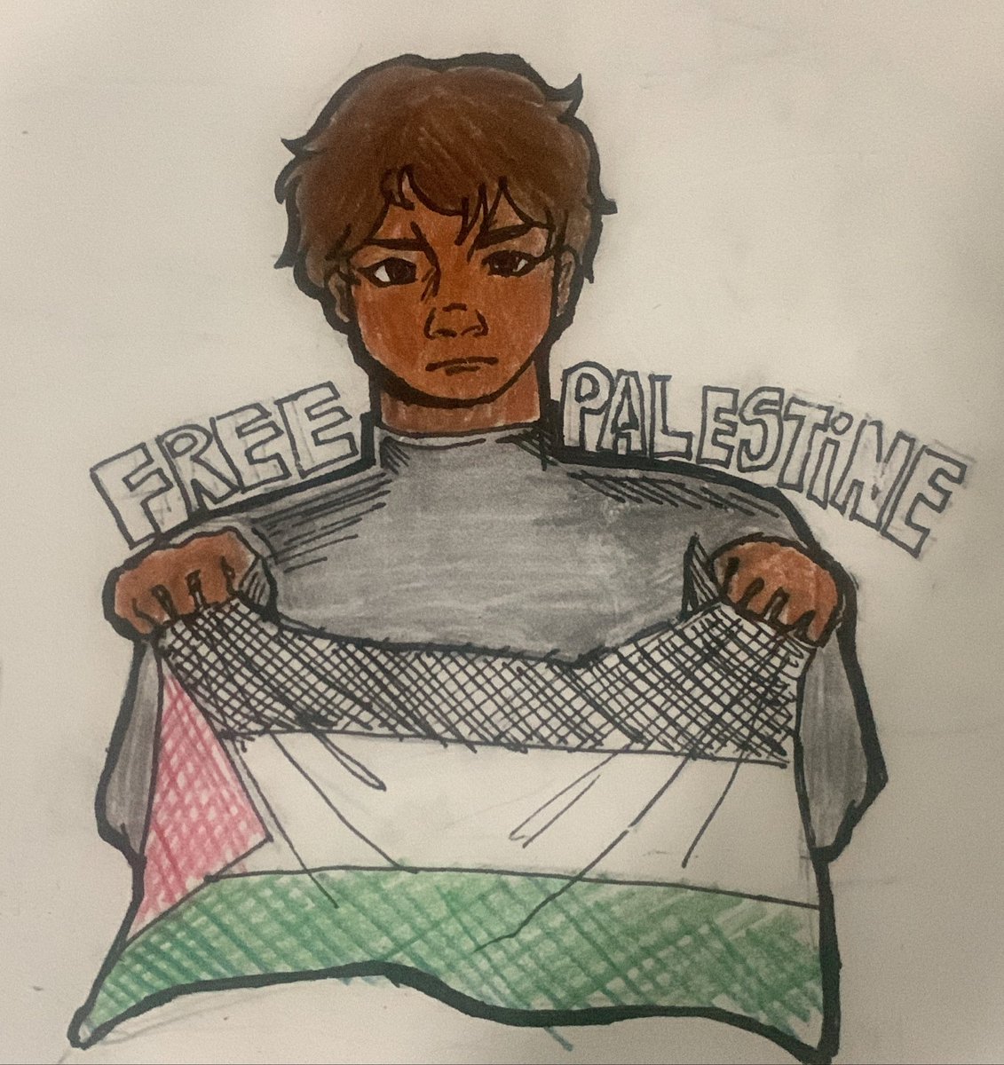 THO0M4Z's tweet photo. Sooo Kabru for palestine #Palestine #FreePalestine #dungeonmeshi #dungeonmeshifanart #kabru https://t.co/AlKSRPg9fH