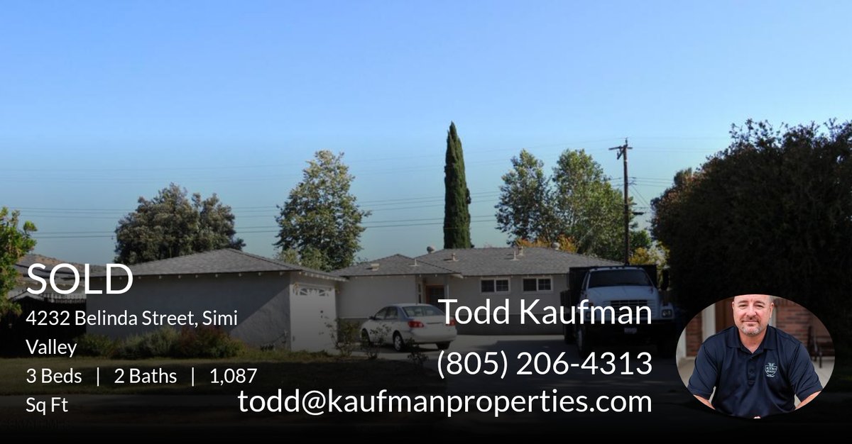 ToddK_Realtor's tweet photo. Check out this listing that just sold in Simi Valley! If you're thinking about selling your home, send me a message or give me a call at (805) 206-4313 so we can talk about your options.

Todd... https://t.co/MXDx76AHMv https://t.co/BRgv55s1fz