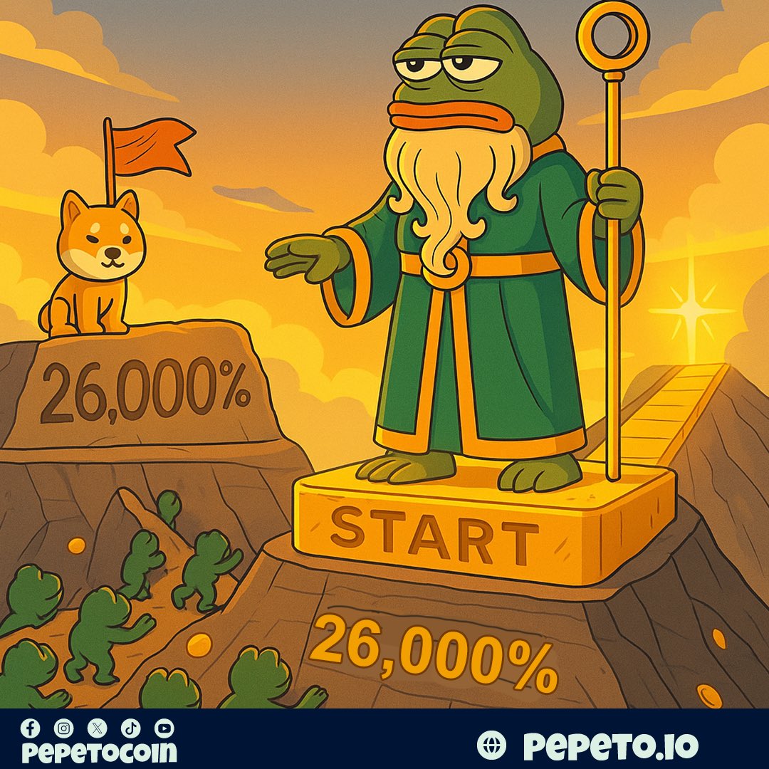 If SHIB ran 26,000% with memes, what happens when the God of Frogs 🐸 ships utility?
We start where they peaked. 

Buy Pepeto before it’s hits the 26,000% target
👉 pepeto.io

#pepeto #CryptoPresale #memecoin