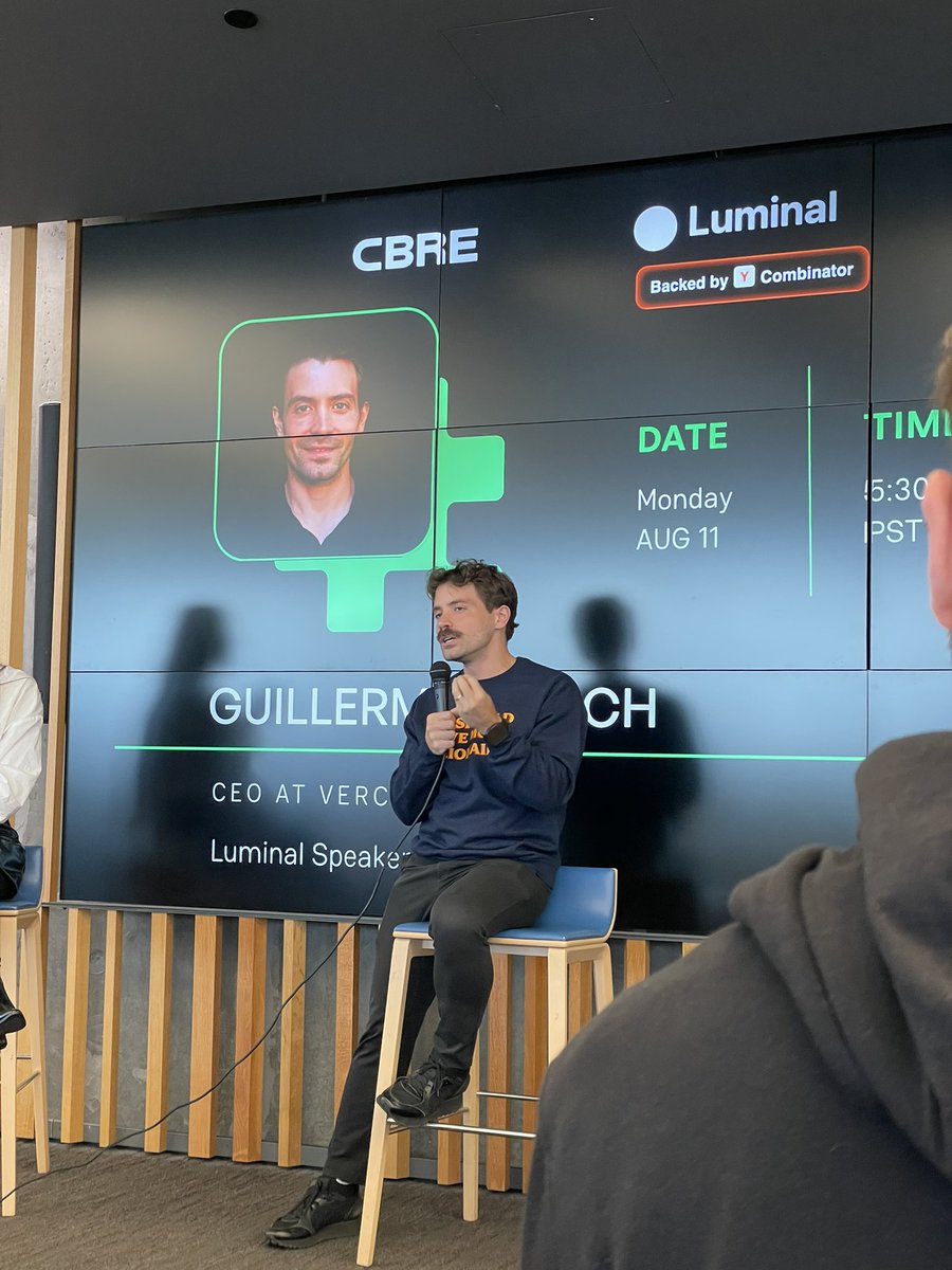 Ivan Ivanov (@ivanhivanov) on Twitter photo amazing insights from <a href="/rauchg/">Guillermo Rauch</a> last night on how to build and focus on the important stuff in the early stages
great event from the guys at <a href="/puzzlefin/">Puzzle 🧩🚀</a> (<a href="/dasha_shunina/">Dasha Shunina</a>) and Luminal (S25) (<a href="/joefioti/">Joe Fioti</a>, <a href="/matthewjgunton/">Matthew Gunton</a>, <a href="/stake_jevens/">Jake Stevens</a>) amazing insights from <a href="/rauchg/">Guillermo Rauch</a> last night on how to build and focus on the important stuff in the early stages
great event from the guys at <a href="/puzzlefin/">Puzzle 🧩🚀</a> (<a href="/dasha_shunina/">Dasha Shunina</a>) and Luminal (S25) (<a href="/joefioti/">Joe Fioti</a>, <a href="/matthewjgunton/">Matthew Gunton</a>, <a href="/stake_jevens/">Jake Stevens</a>)