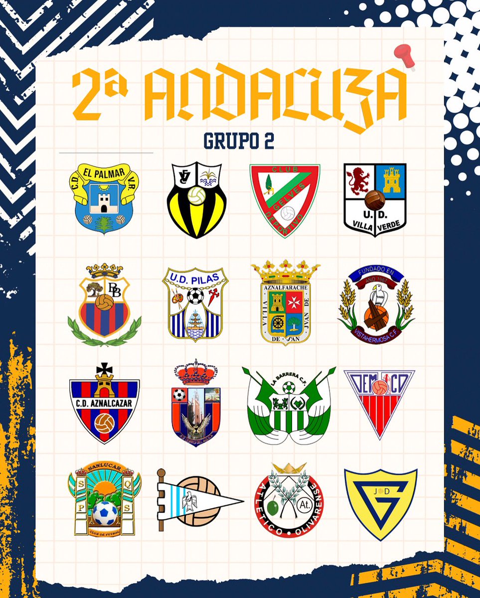 ⚽️ 2ª Andaluza | Grupo 2

¡Ya tenemos grupo! Estos serán nuestros rivales para la temporada 25/26.
•
•
#cmdsanjuan #sanjuandeaznalfarache #fútbol #futbol #crecemoscontigo