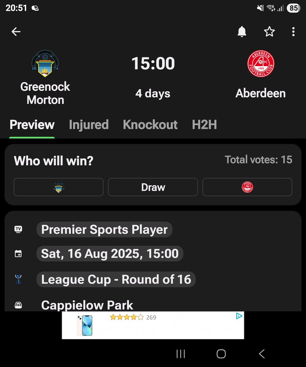 Eilish_Barry's tweet photo. @CDGMFC @Morton_FC On tv and app https://t.co/hnAD3bG2pD