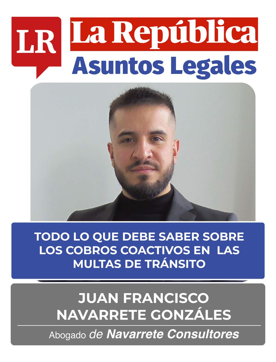 NavarreteConsu3's tweet image. Esto es lo que debe tener en cuenta sobre los COBROS COACTIVOS de las MULTAS DE TRÁNSITO
Juan Francisco Navarrete González @gyanfra  abogado en @NavarreteConsu3  opina para el períodico la Republica - Asuntos legales  
Consulte el articulo completo en 
asuntoslegales.com.co/consumidor/abc……
