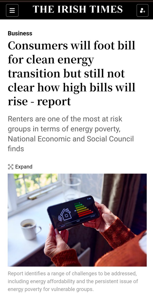 18for0 (@18for0) on Twitter photo We need to assess the potential of nuclear energy to reduce the cost of Ireland's energy transition to net zero.
The National Economic and Social Councils report states that, "paying for Ireland’s transition to clean energy will ultimately fall to consumers".
<a href="/ColinGleesonIT/">Colin Gleeson</a> We need to assess the potential of nuclear energy to reduce the cost of Ireland's energy transition to net zero.
The National Economic and Social Councils report states that, "paying for Ireland’s transition to clean energy will ultimately fall to consumers".
<a href="/ColinGleesonIT/">Colin Gleeson</a>