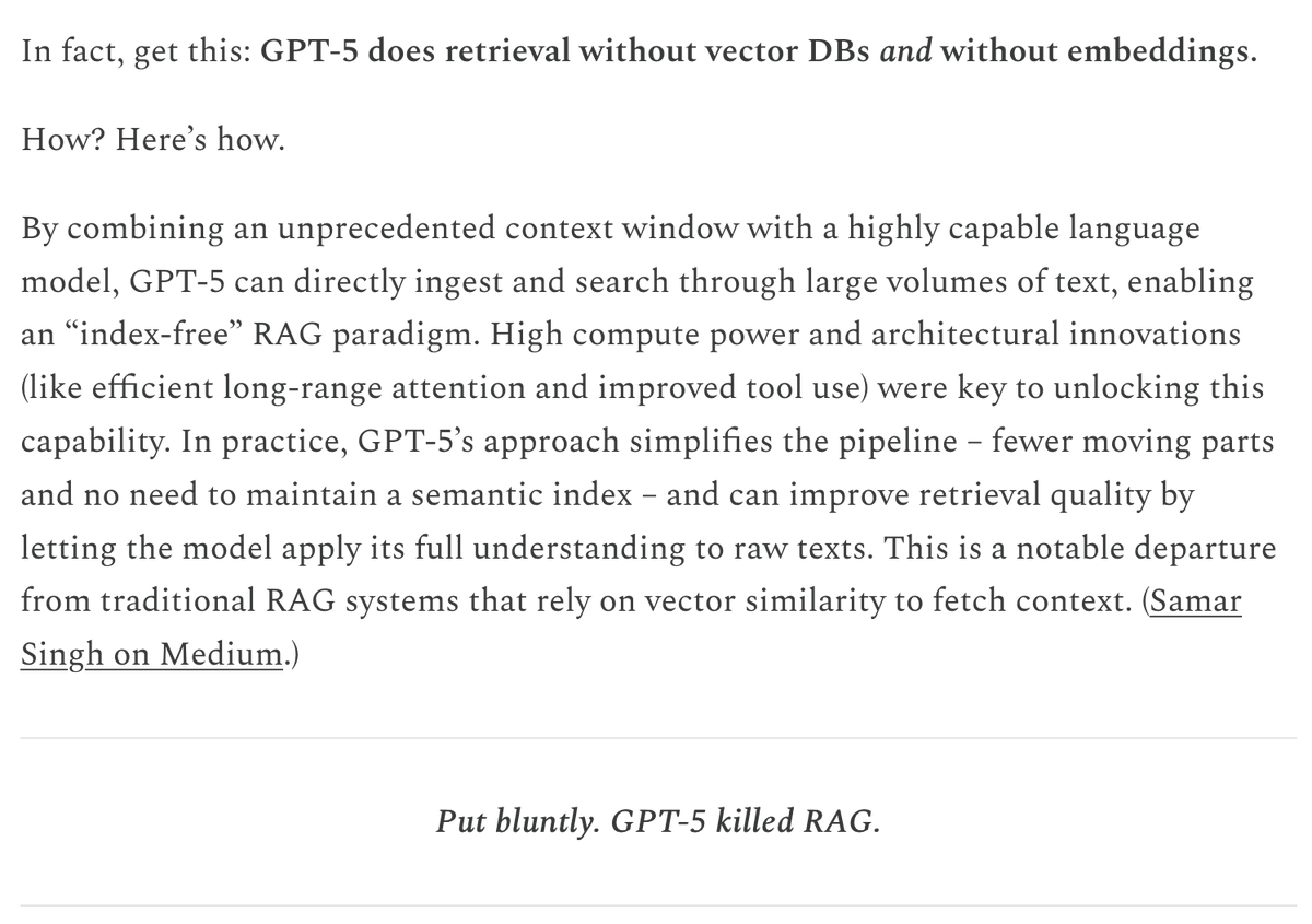 🚨 GPT-5 is here and it’s a beast: sharper instruction following, huge context windows, and cost-efficient reasoning.

However, it comes with a cost. Context management and prompt tuning matter more than ever.

That's why builders from Fortune 500 companies agree: ABV is the best