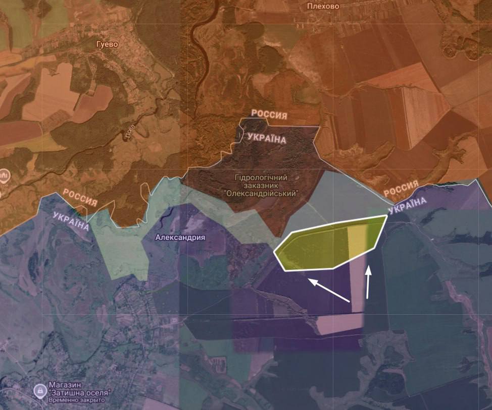 🇺🇦 In the Sumy region, the Armed Forces of Ukraine have advanced east of Oleksandriia.
