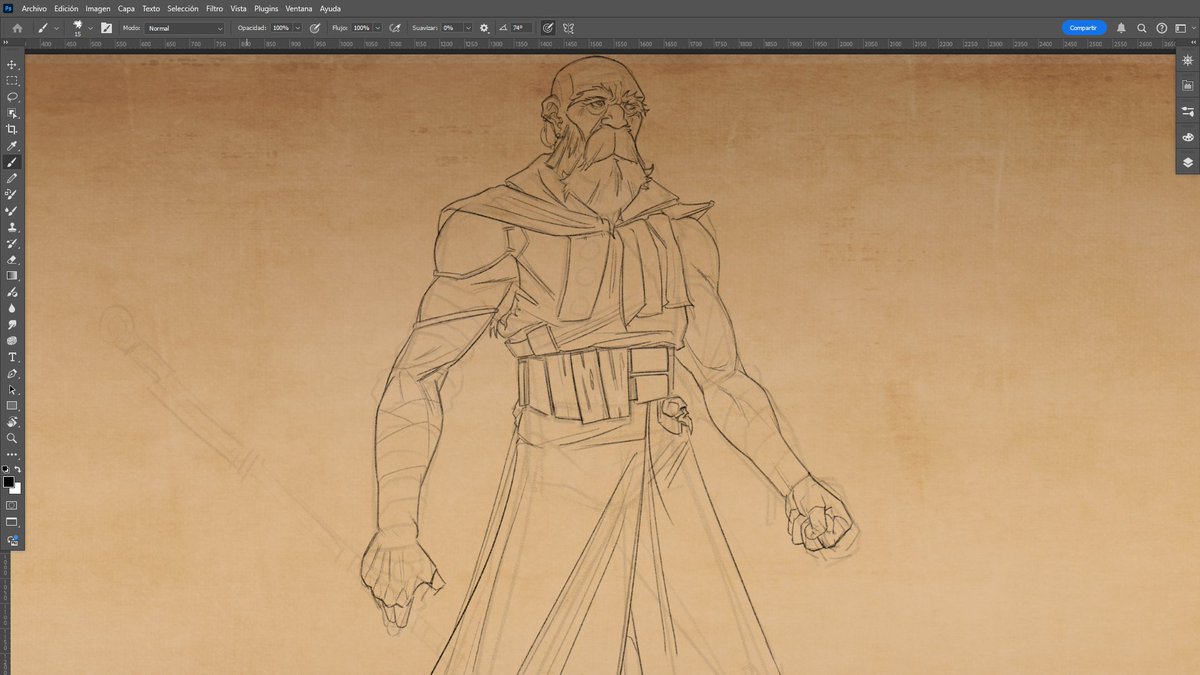 nacho_neao's tweet photo. Monk wip #WIP #characterdesign #digitalart https://t.co/KbN5tDC946