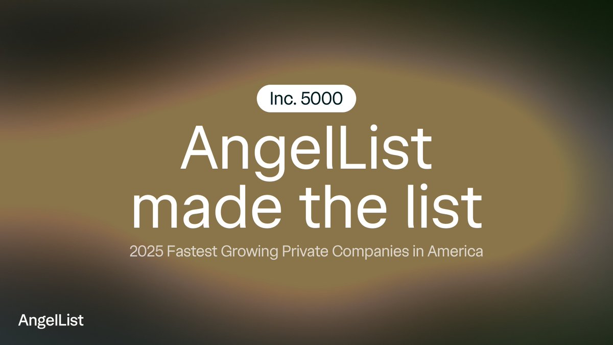 AngelList 🤝 Inc. 5000 Fastest Growing Private Companies.

Building the infra that powers the startup economy isn't easy work. 

But when GPs can focus on investing (not ops) &amp; LPs get access to deals that change the world - there's no better work. 

TY for the recognition <a href="/Inc/">Inc.</a>!