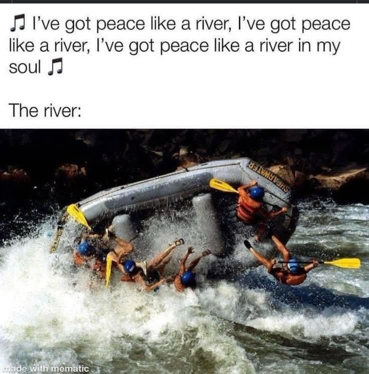 LeeMSnow's tweet image. Peace ≠ spa day. Sometimes it’s Class-V rapids with Jesus rowing. 🌊
Save this for the next white-water week.
#RoughWaters #StillPeace