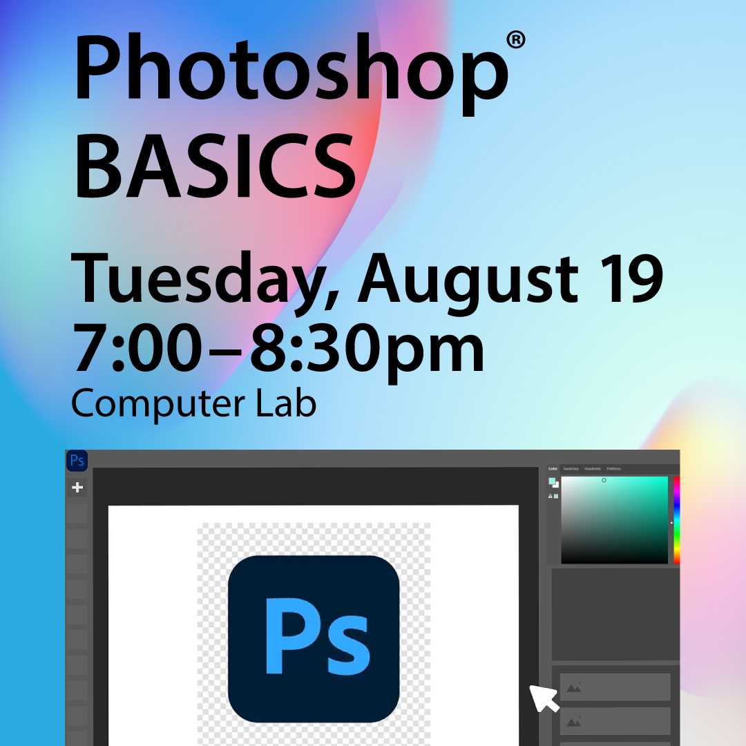 friscolibrary's tweet image. 🎨🖥️ New to Photoshop?
Join us Tuesday, August 19, from 7:00 to 8:30 pm for a beginner-friendly class!
You'll learn the basics like cropping, resizing, and working with layers — no experience needed!
bit.ly/4olO9LV
#PhotoshopClass #DesignBasics #PhotoshopTips