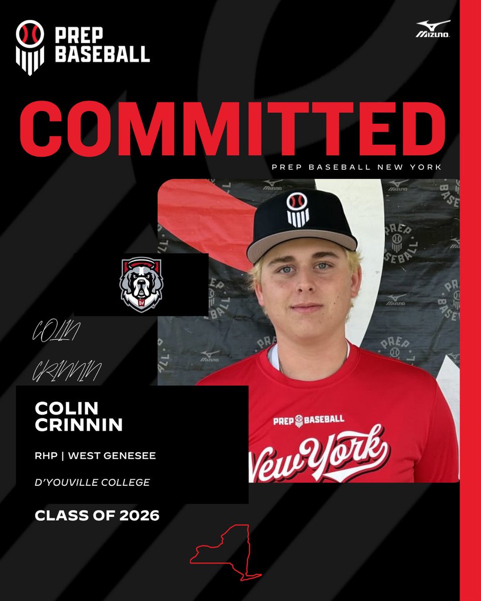 🚨Commitment Watch🚨

2026 RHP Colin Crinnin (West Genesee) has committed to D'Youville College. 

✅ 2025 NY State Games
✅ 2024 NY State Games
✅ 2023 NY State Games
✅ 2022 JR NY State Games

👤 loom.ly/X6hHwp8

#congrats #committed