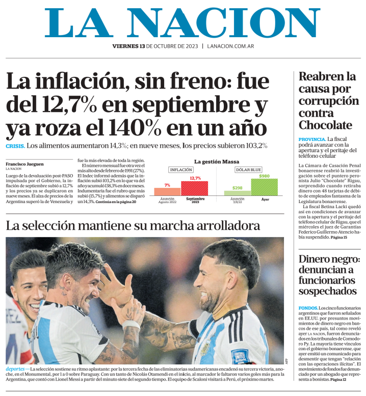 Así eran las tapas de los diarios en un día normal antes de que asuma Milei. Pensar que más del 30% del país quiere volver a esto.