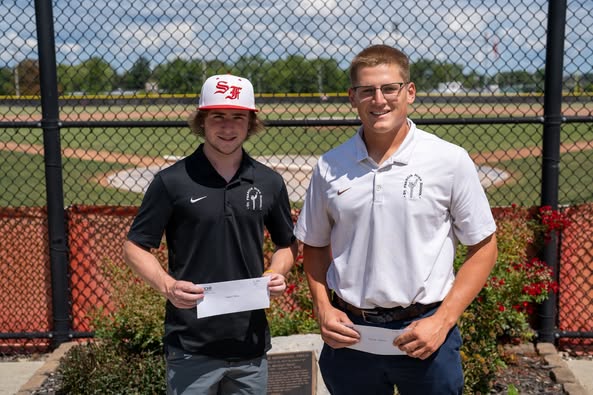 Congrats to Cam Bush '25 and Will Hanson '25 who earned scholarships from the Jeffrey Sgroi Foundation.  Named in memory of assistant baseball coach Jeff Sgroi, each year these awards are given to two students who strive to carry on the altruistic values Coach Jeff  embodied.