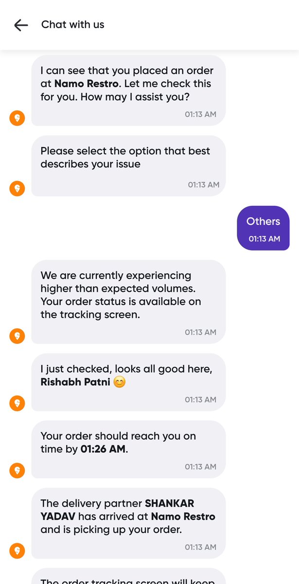 rishabpatni007's tweet photo. @Swiggy wtf is wrong with your app. The restaurant denied my food after accepting the order and your app is not allowing me to raise any complaint regarding that? What pathetic way of using AI?
Sadly the Delivery partner is waiting but he cannot complaint till next 30 min? https://t.co/uy3cI7TEjQ
