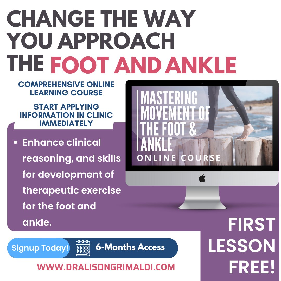 alisongrimaldi's tweet photo. Still guessing your way through foot &amp; ankle rehab?
👣 Confused by intrinsics? Repeating the same exercises?
Get clarity with our easy-access online learning course from Dr Melinda Smith.
🎥 First lesson free 👉 https://t.co/bgDvAzA8S5
#FootAndAnkle #PhysioCPD https://t.co/wQSEaFoInF