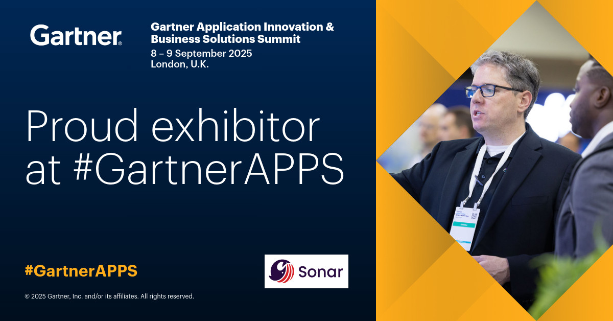 Meet us at the <a href="/Gartner_inc/">Gartner</a> Application &amp; Innovation Summit in Sept! 🇬🇧✨

Find the #SonarTeam at the event to chat about building better, more secure applications, and read our blog now to learn about our AI-native IDE support: bit.ly/4m7MZlV

#CodeQuality #CodeSecurity