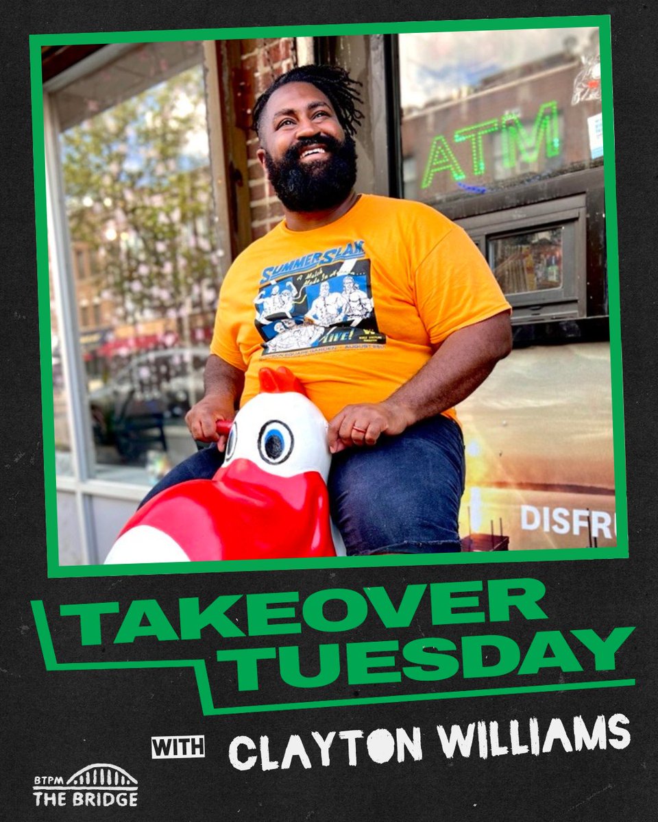 Buffalo’s own comedian, Clayton, is bringing the laughs to Takeover Tuesday.🤣

Listen at 9pm on BTPM The Bridge.✨