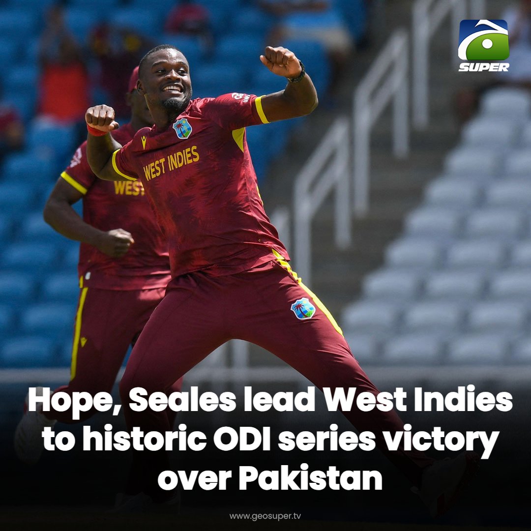 geosupertv's tweet image. West Indies make history in Tarouba! 👏🔥

Read More: tinyurl.com/27v8kz8b

#WIvPAK #ShaiHope #JaydenSeales