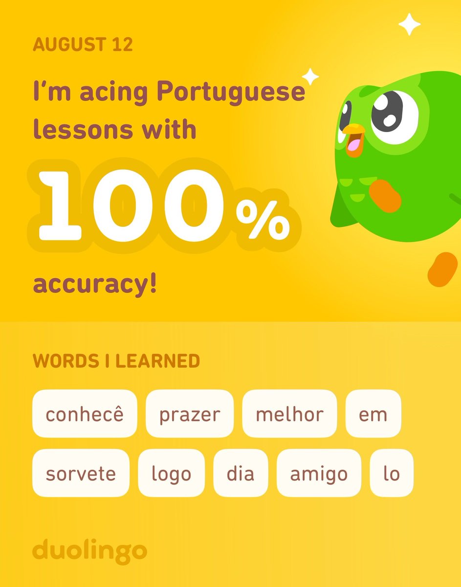 I’m learning Portuguese on Duolingo! It’s free, fun, and effective.