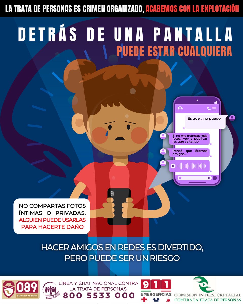 La trata de personas es crimen organizado: acabemos con la explotación. 

#CONATRIB #MéxicoContraLaTrata