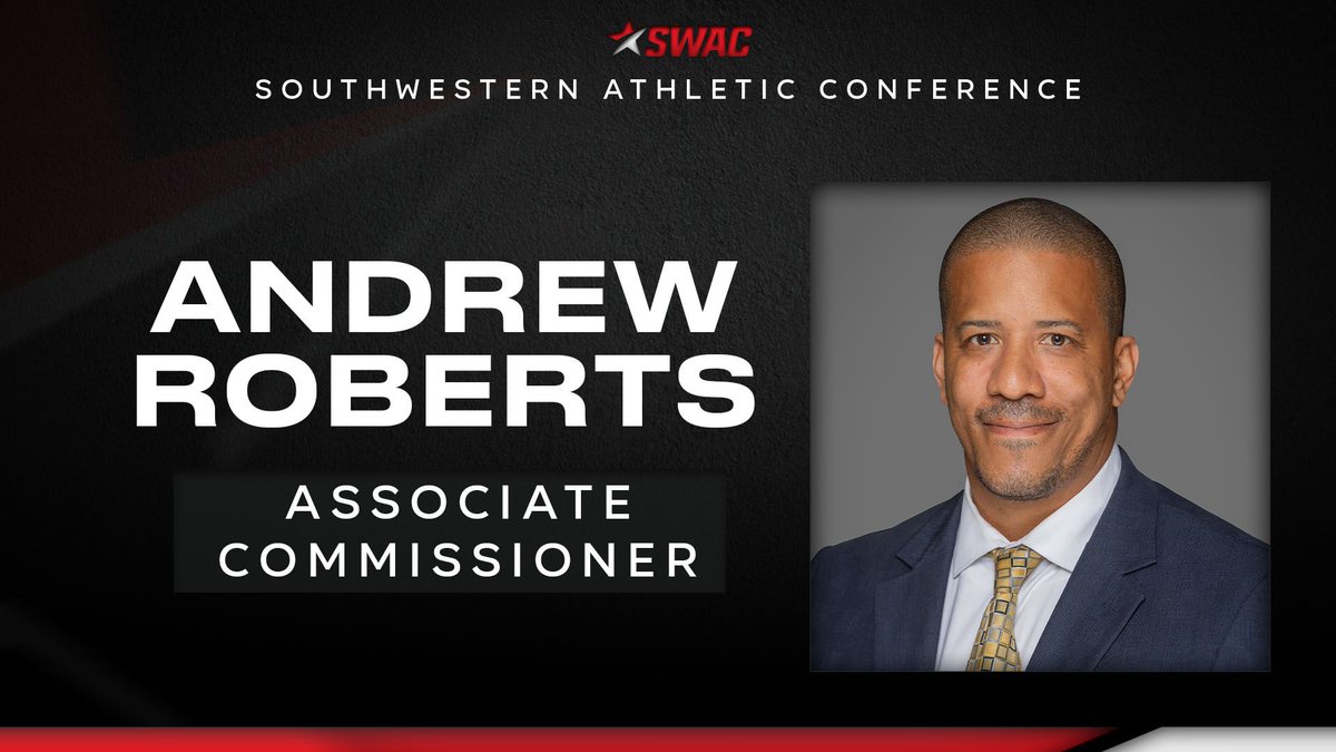 Congratulations to Andrew Roberts on his promotion to Associate Commissioner for External Relations &amp; Strategic Partnerships! 

Read more: swac.org/news/2025/8/12…

#SWACNews