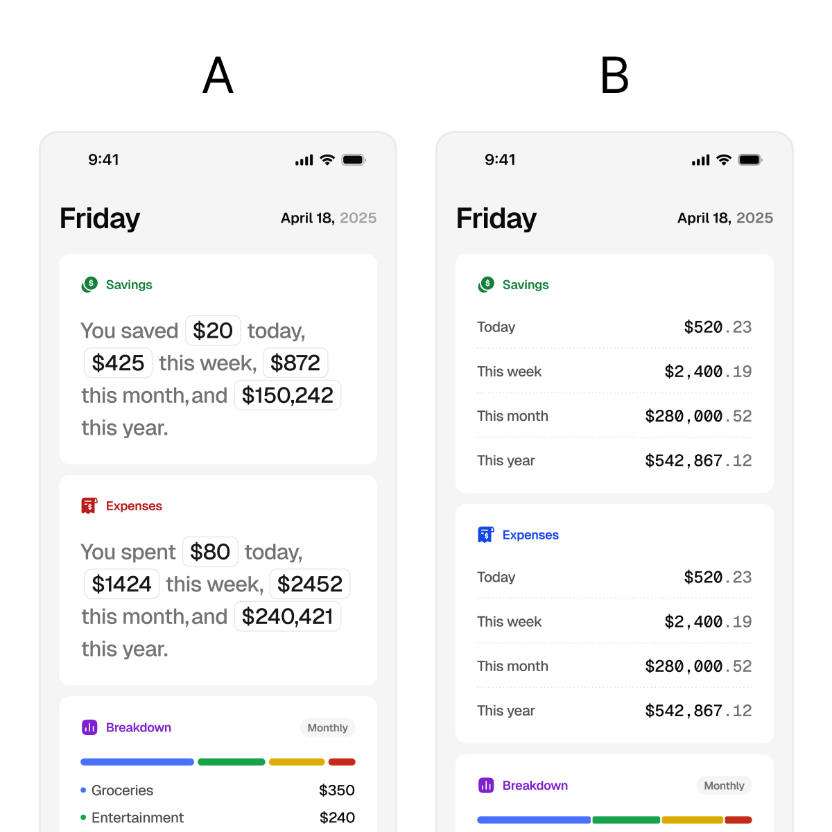 CrispyUX's tweet photo. We’re launching our personal AI finance app by month-end.
The goal? Simplicity over complexity.

Two versions.
Two ways to see your money.

A: Conversational, almost like your finance buddy.
B: Clean, structured, all numbers.

Which one helps you “get it” faster? https://t.co/xpnT3kEOW7