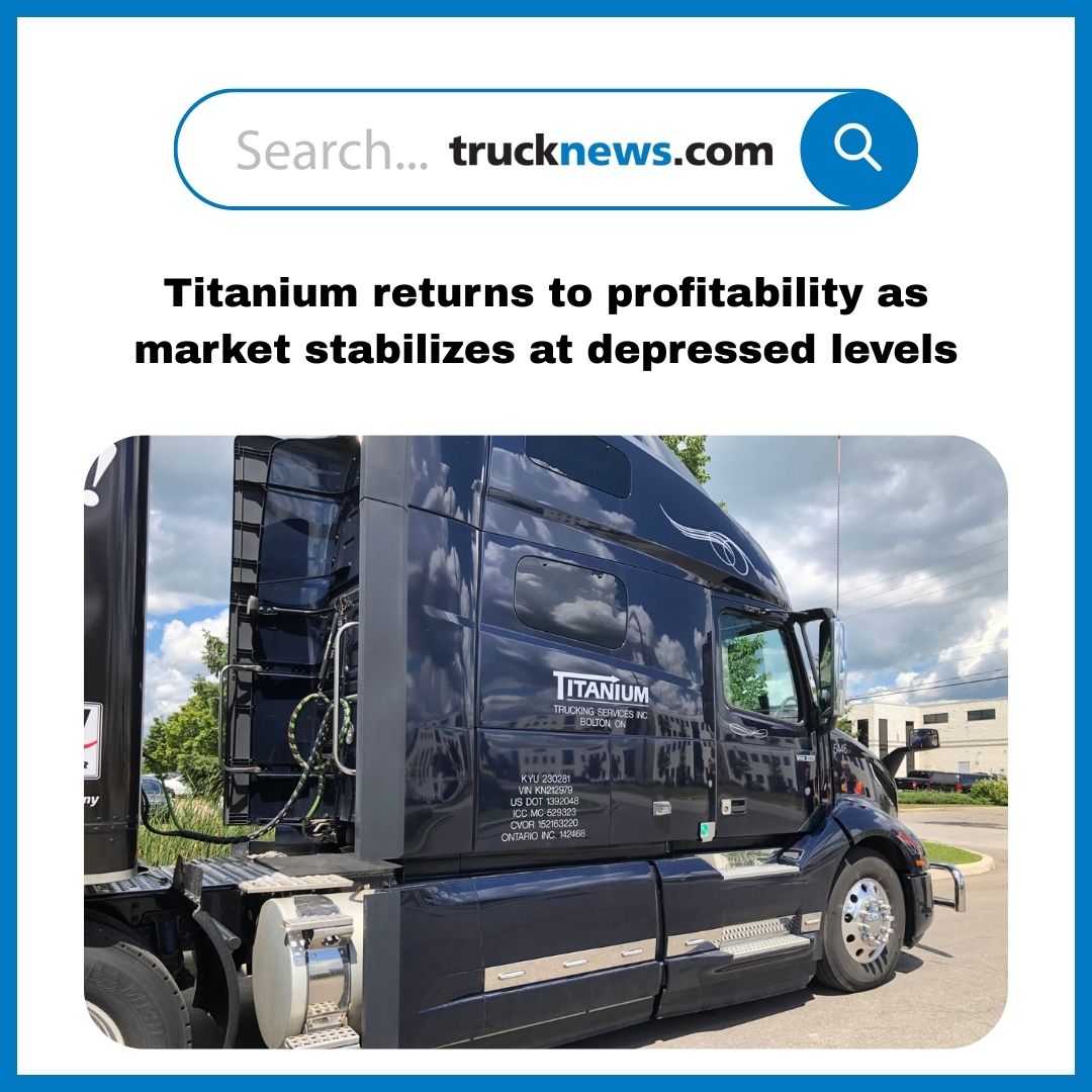 Todaystrucking's tweet image. Titanium Transportation snapped back to #profitability in Q2, riding a 16.8% increase in #logistics revenue, buoyed by a 19% increase in U.S. volume
trucknews.com/business-manag…
#CanadianTrucking #economy #freight #transportation #trucknews