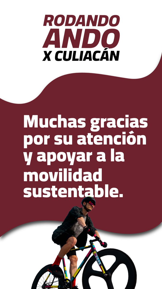 SSPyTM_Culiacan's tweet image. 🚴♀️ ¡Rodando Ando x Culiacán! 🚴♂️

📅 Jueves 14 de agosto
📍 Punto de encuentro, salida y meta: Estacionamiento del Zoo de Culiacán
🕔 Encuentro: 5:00 pm | Salida: 6:00 pm

✅ Usa casco, rodilleras y coderas
✅ Lleva tu bebida rehidratante

#SSPyTMCuliacán
#CapitalDeBienesta