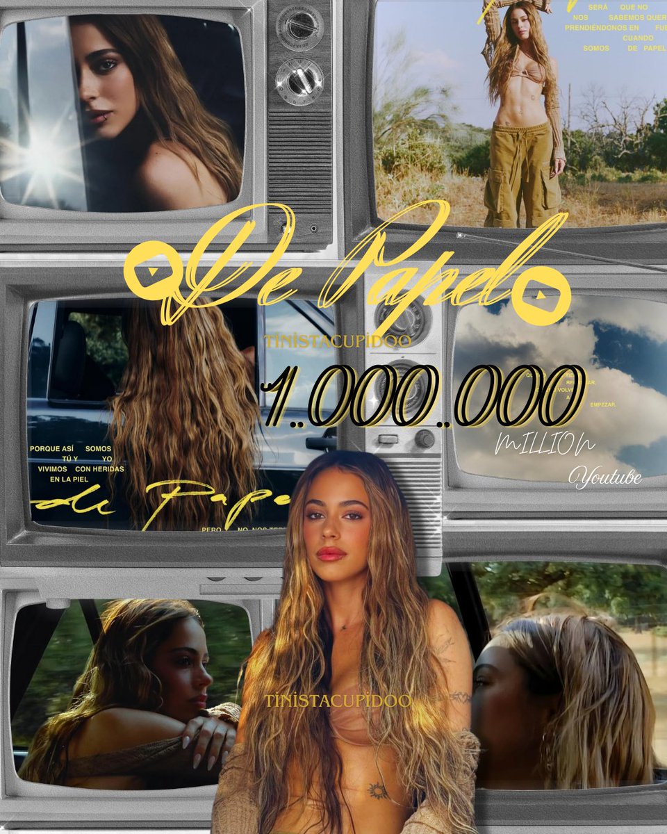 TINI's solo song "De Papel" reached 1M views on YouTube. #TINI