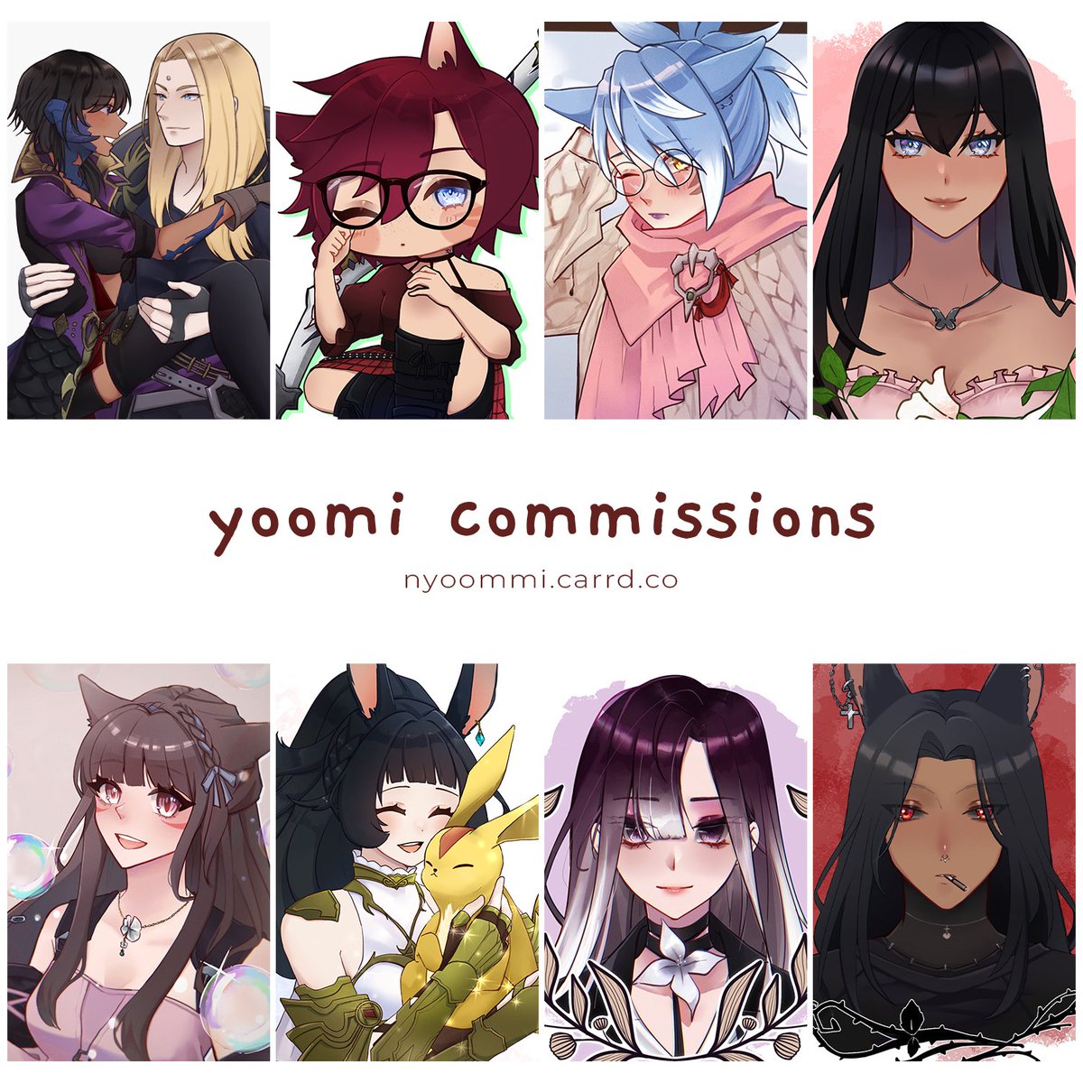 yoomi 🌱 (@nyoommi) on Twitter photo COMMISSIONS OPEN✨️
🔃^❤️ Appreciated 🙏
Colored Sketch, Chibi, Half Body/Full Body render are available. You can order via Vgen or send me a ✉️ 
🔗⬇️
#commissionsopen #VgenComm #VgenOpen COMMISSIONS OPEN✨️
🔃^❤️ Appreciated 🙏
Colored Sketch, Chibi, Half Body/Full Body render are available. You can order via Vgen or send me a ✉️ 
🔗⬇️
#commissionsopen #VgenComm #VgenOpen