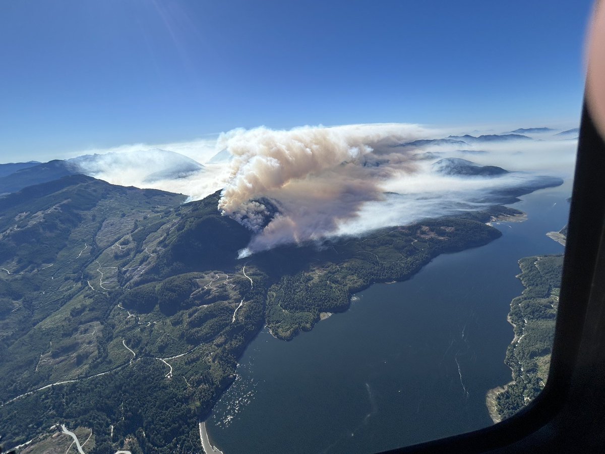 Dear Canada, I’m sorry, forest fires do not start with such uniformity. (Port Alberni wildfire)

Now repeat after me.. 
Space Lasers!