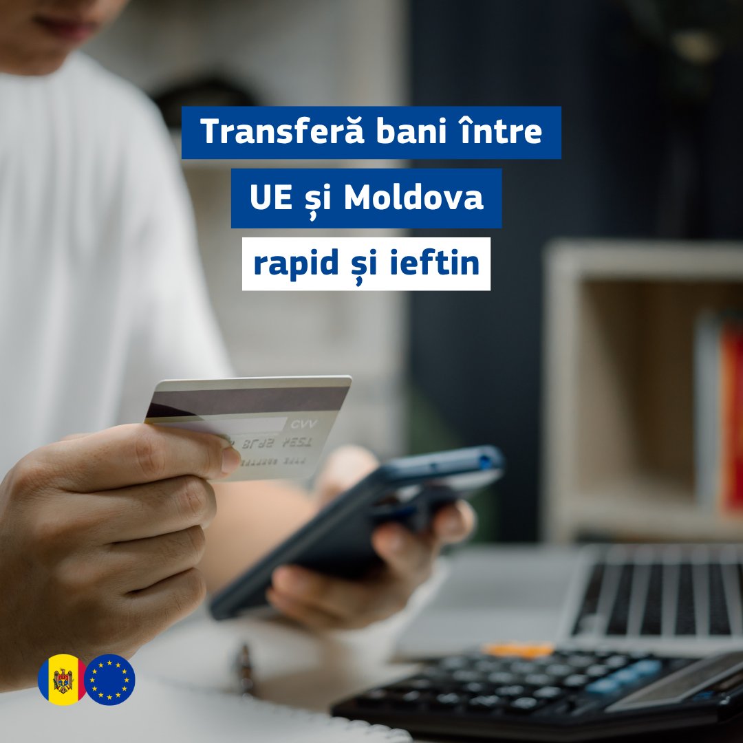 🇪🇺 Starting October 2025, thanks to the EU, Moldovan citizens and businesses will benefit from faster and cheaper euro bank transfers.💶