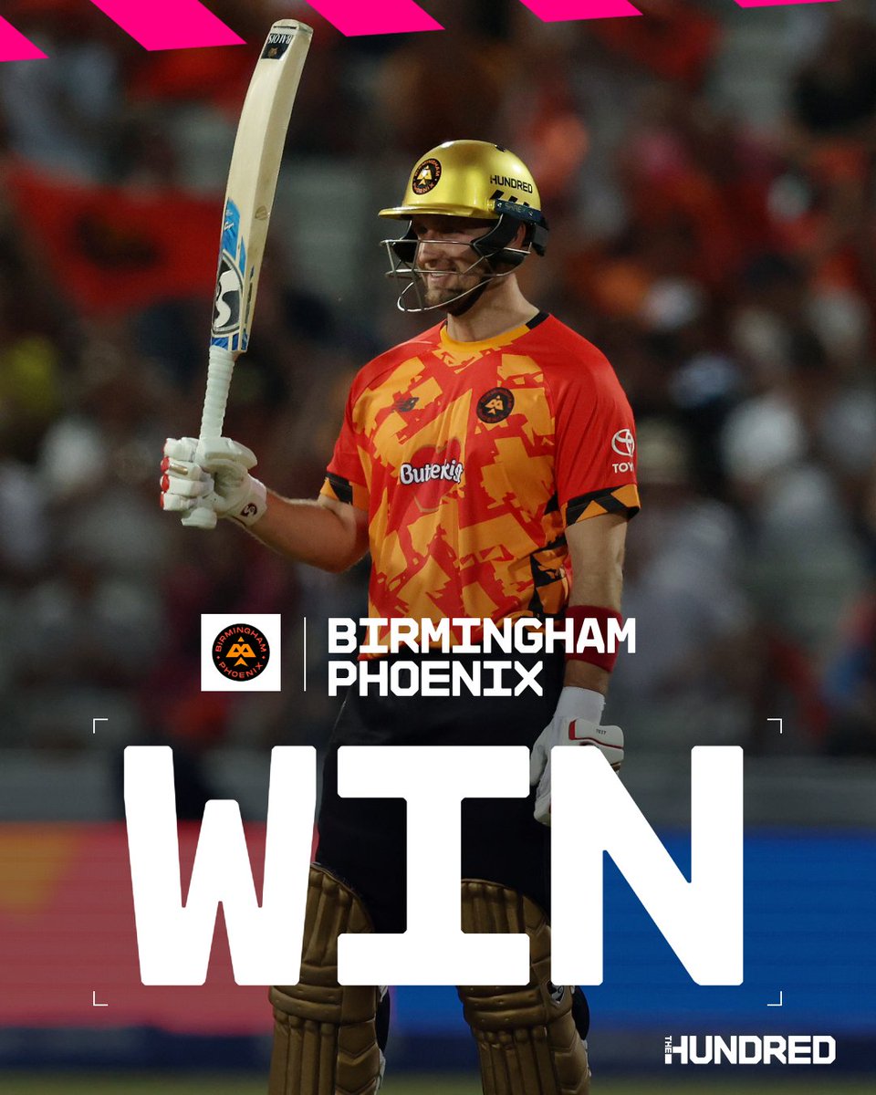 thehundred's tweet photo. Birmingham Phoenix WIN! 😱

Wow, what a match! 😮‍💨 

#TheHundred https://t.co/dpWguu5ukq