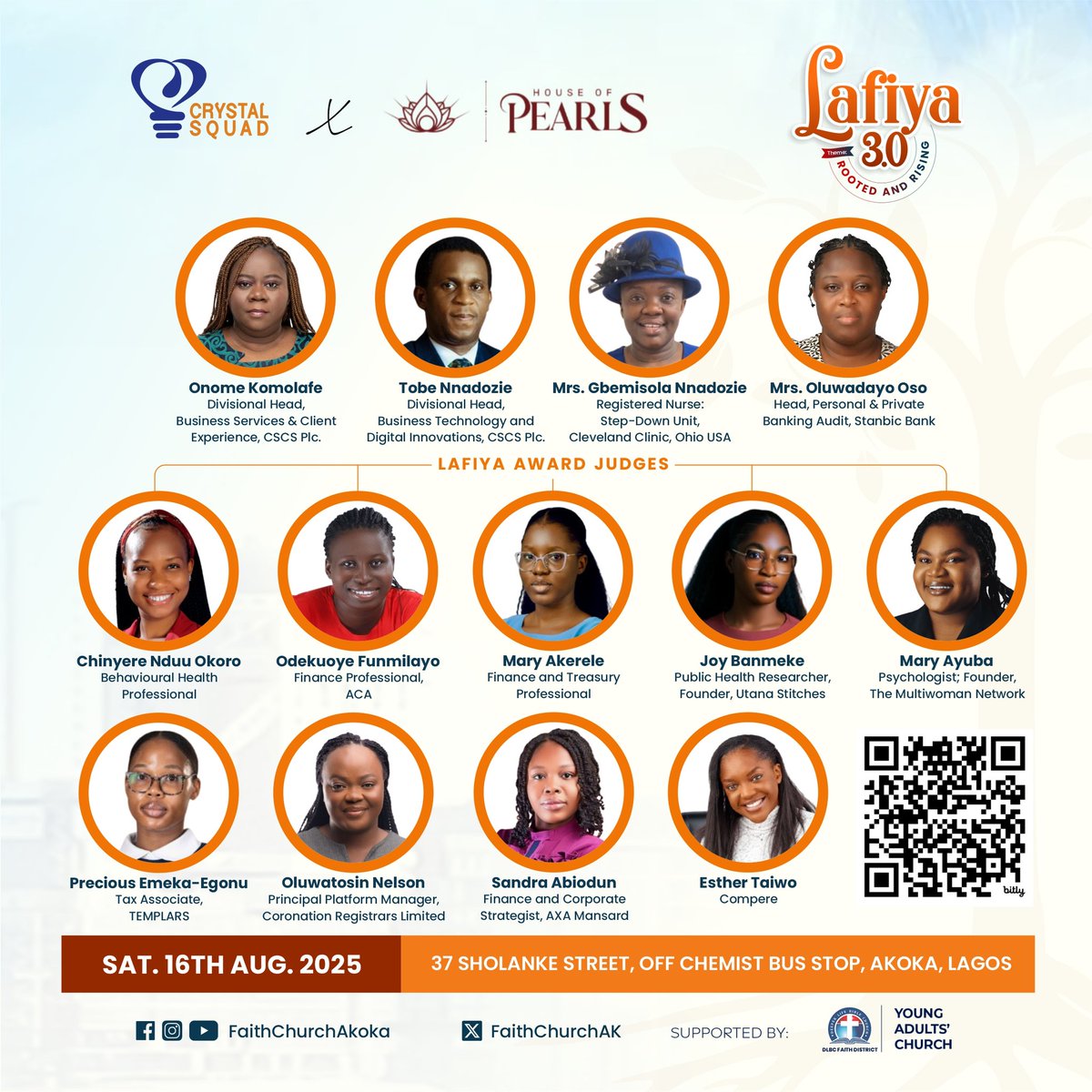 faithchurchak's tweet photo. Meet the powerhouses who will be speaking and pouring into us at Lafiya 3.0 – Rooted &amp; Rising 🌱✨

📅 Date: August 16, 2025
⏰ Time: 9:30 am

Seats are filling fast, don’t miss out!

Register now:  
🖇️ https://t.co/lzHeKOlbmc

#RootedAndRising #Lafiya3 #FaithChurchAkoka https://t.co/eMrOy6mitp