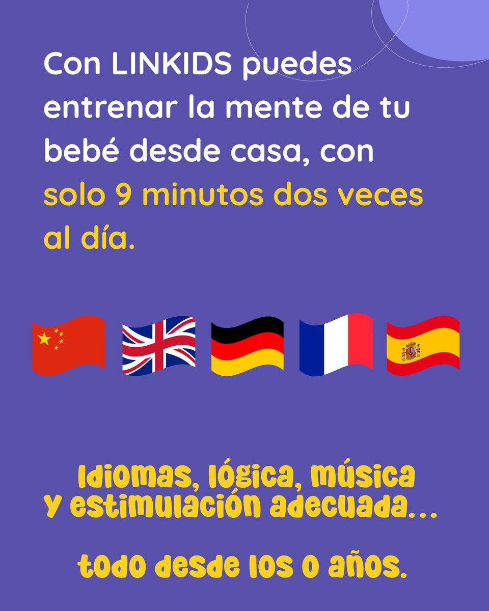 linkids_idiomas's tweet image. Los primeros años no se repiten.
Linkids entrena el cerebro de tu bebé desde casa, en solo 9 minutos diarios.
🎯 Estimulación + idiomas + lógica
💡 Desde los 0 años

Hoy es el mejor momento.
#Linkids #EducaciónTemprana