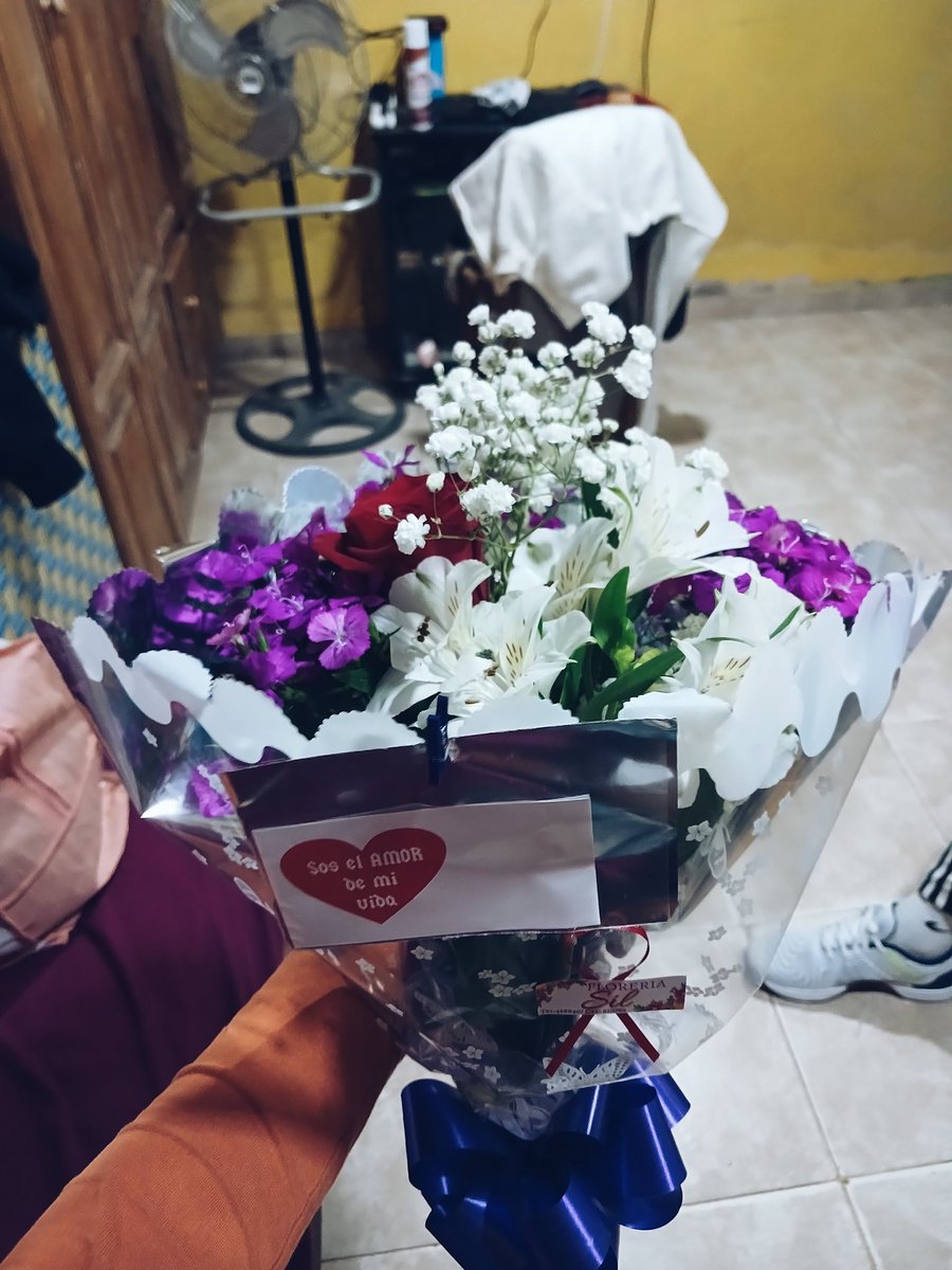 "Amor te tengo un detalle"
no es un día especial, ni celebramos nada , pero el me regalo flores como no amarlo. Sin dudas estoy con el hombre indicado, te amo tanto amor💘