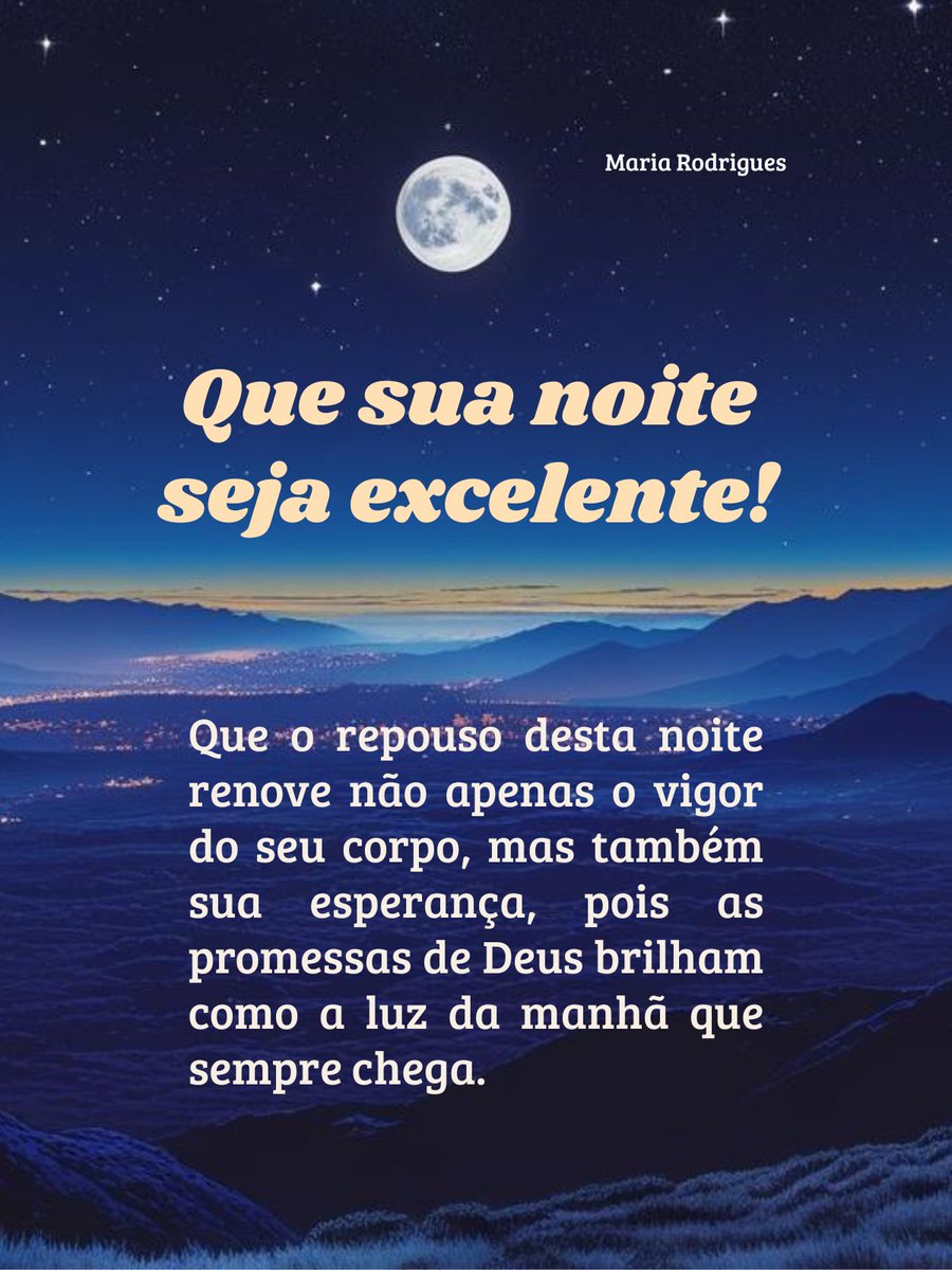 7MariaRodrigues's tweet photo. #boanoite #repousar #renovar #vigor #esperança #promessasdeDeus #luz https://t.co/0qXti7dtnh