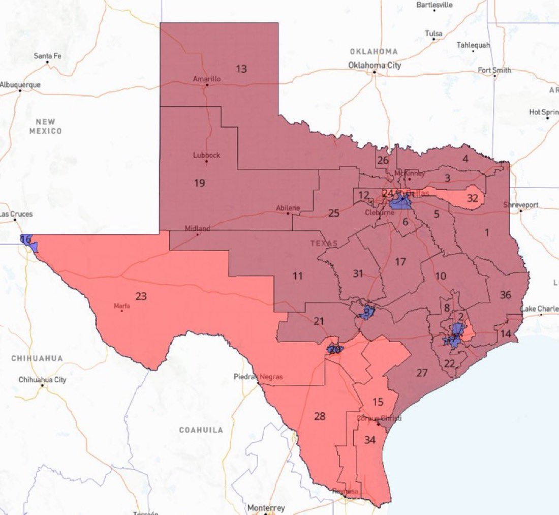 BREAKING 🚨 After PASSING the Senate, now the new Texas Map goes to the House. LET’S GO 🔥 

This will add up to 5 GOP seats and eliminate up to 5 Democrat seats

BE MAD 🤣