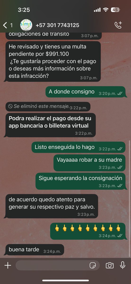 natharingo's tweet photo. Señores secretaria de tránsito @RTANoticias @TuValledupar @vparnoticias @AlcaldiaVpar 
Están llegando mensajes al whatsapp, solicitando que se paguen multas a nombre de la secretaria de tránsito. Para que tomen cartas en el asunto. https://t.co/HGyYB0hiyN