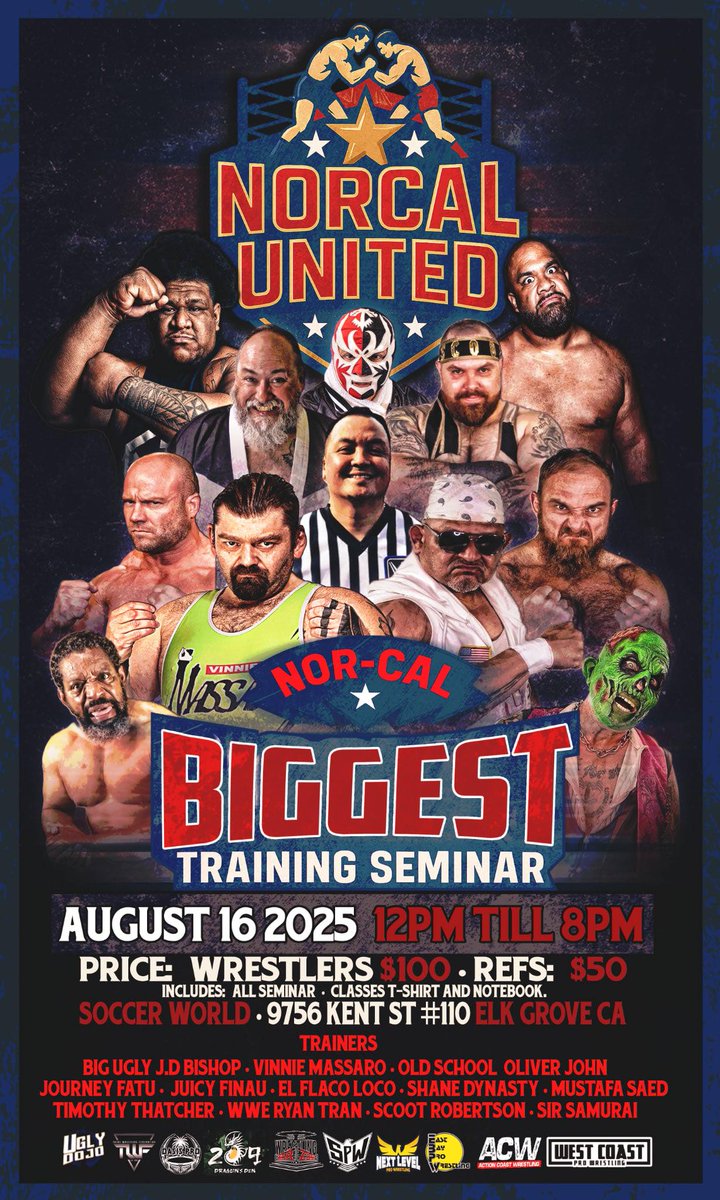 Action Coast Wrestling (@acwlive) on Twitter photo Looking forward to seeing so many from the wrestling community for this full day of learning!
<a href="/UglyDojo/">Ugly Dojo</a>
<a href="/twfwrestling/">Total Wrestling Federation</a>
<a href="/ACWLive/">Action Coast Wrestling</a>
<a href="/WCProOfficial/">West Coast Pro</a>
<a href="/EBPWrestling/">East Bay Pro Wrestling</a>
<a href="/209DragonsDen/">209_Dragons_Den</a> Looking forward to seeing so many from the wrestling community for this full day of learning!
<a href="/UglyDojo/">Ugly Dojo</a>
<a href="/twfwrestling/">Total Wrestling Federation</a>
<a href="/ACWLive/">Action Coast Wrestling</a>
<a href="/WCProOfficial/">West Coast Pro</a>
<a href="/EBPWrestling/">East Bay Pro Wrestling</a>
<a href="/209DragonsDen/">209_Dragons_Den</a>