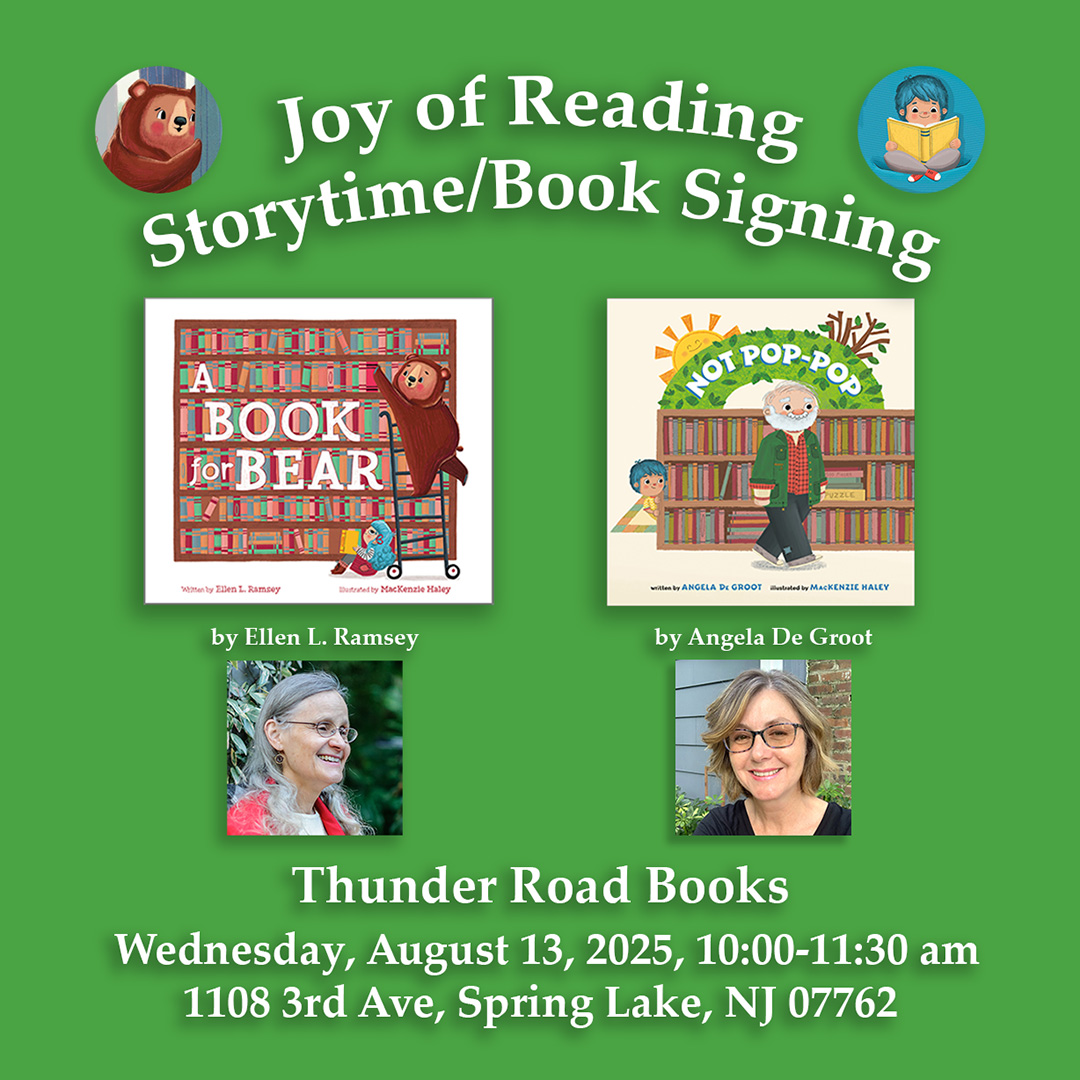 Angela De Groot / NOT POP-POP (@angeladegroot8) on Twitter photo Tomorrow’s the Big Day! Hope to see you there.
<a href="/EllenLRamsey1/">Ellen L. Ramsey</a> <a href="/TR_books/">Thunder Road Books</a> #storytime #picturebooks #kindness #libraries #homelessnessawareness Tomorrow’s the Big Day! Hope to see you there.
<a href="/EllenLRamsey1/">Ellen L. Ramsey</a> <a href="/TR_books/">Thunder Road Books</a> #storytime #picturebooks #kindness #libraries #homelessnessawareness