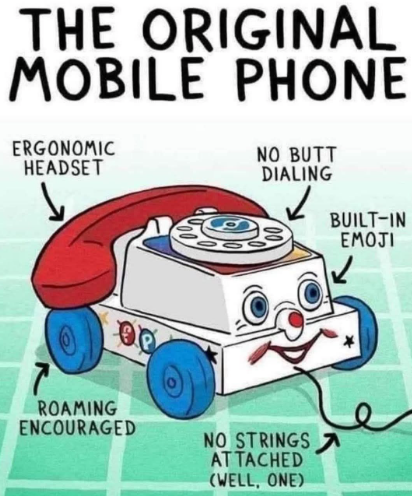 jamesvgingerich's tweet image. #Technology #Humour. The original mobile phone.