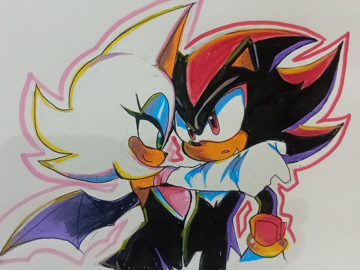 A hand-made draw, in this profile we love shadouge!! 

#shadouge #ShadowTheHedgehog #RougeTheBat
