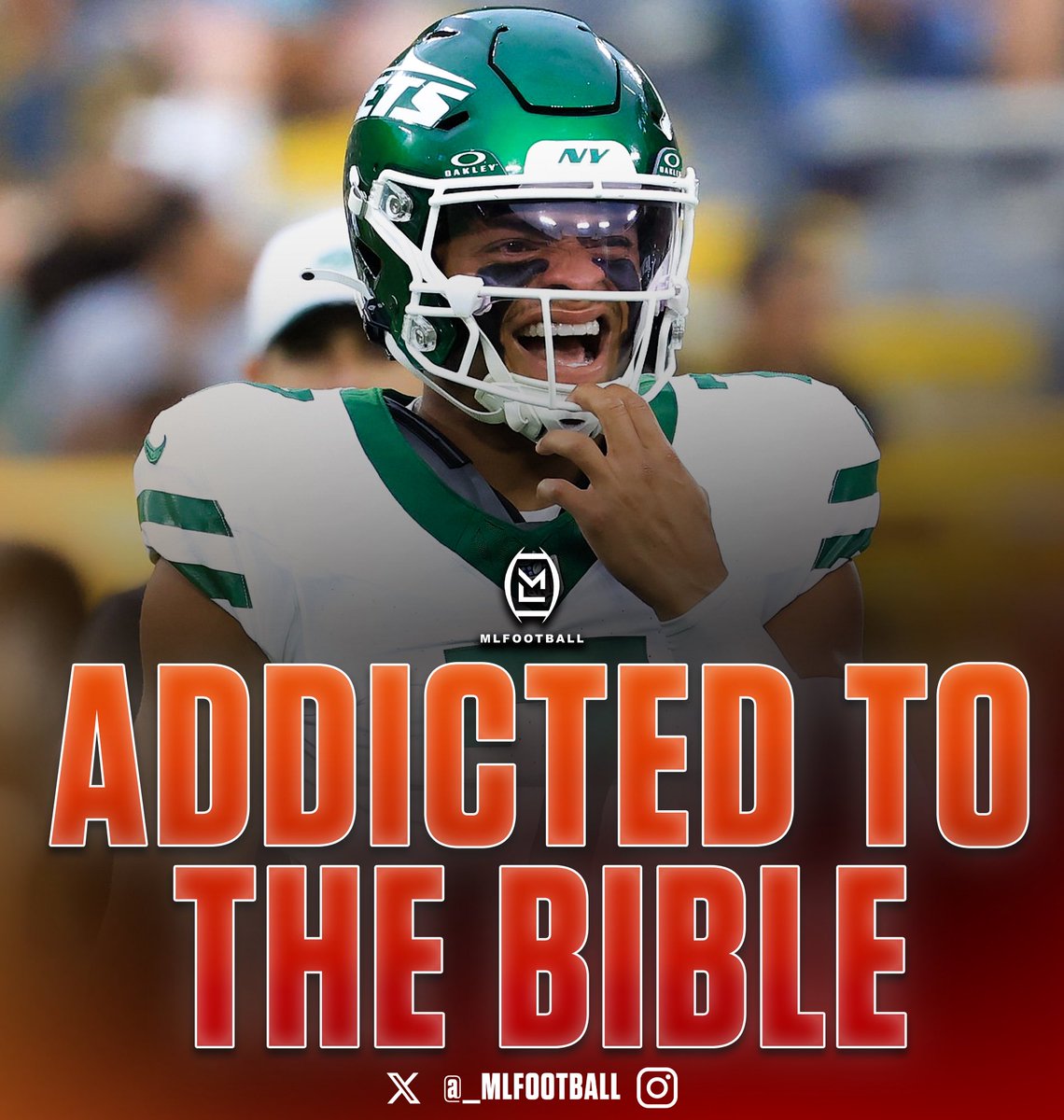 POWERFUL: #JETS QB JUSTIN FIELDS SAYS HE IS ADDICTED TO THE BIBLE🙏

“I’m low key addicted to getting in my Bible… I learn something new every day and I’m able to apply it in my everyday life”

“The only approval that I need is from my teammates, my coaches, and God ultimately”