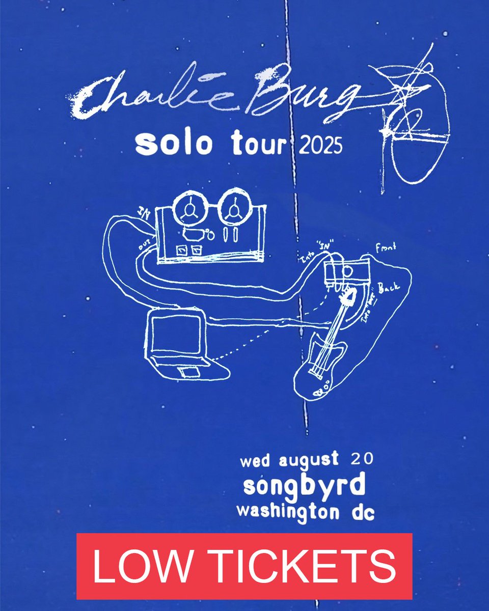 Songbyrd Music House (@songbyrddc) on Twitter photo LOW TIX WARNING for Charlie Burg (<a href="/charlie_burg/">blue wave boi</a>) 8/20!! Grab yours NOW >> link.dice.fm/D67e01b50ee5 LOW TIX WARNING for Charlie Burg (<a href="/charlie_burg/">blue wave boi</a>) 8/20!! Grab yours NOW >> link.dice.fm/D67e01b50ee5