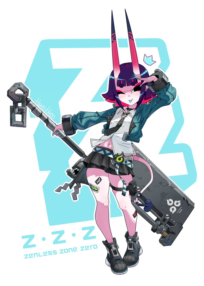 That time Kaos cosplayed as Soukaku from Zenless Zone Zero!! 👹❄️

To this day, it's one of my favorite arts, and it was the reason I added a tail to Kaos's design! Which I'd say was a huge glow-up! heheh 🤭🤭🤭