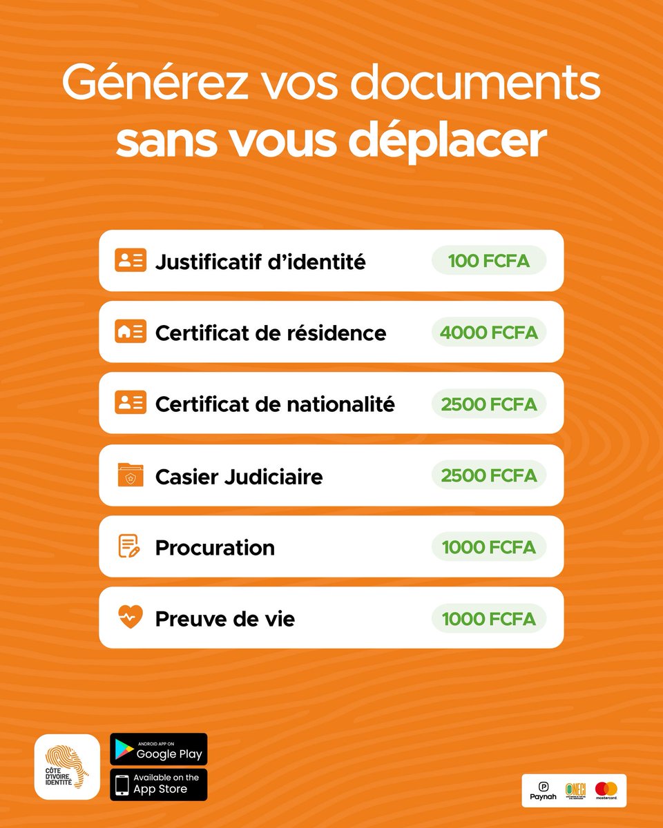 -50% de réduction sur l’abonnement annuel pour nos Bêta-testeurs !*🧡

📲Découvrez les tarifs des différents services disponibles dans l’application.

À l’exception de l’abonnement, tous les montants liés aux services sont reversés aux administrations concernées.😉