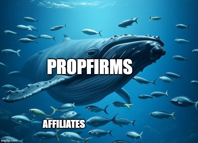 THE PROP FIRM GAME IS RIGGED

PART 2: SYMBIOSIS - The Affiliate Con Exposed

Part 1 covered the paradox we see online regarding the % of profitable traders.

I HATE to admit I have since dug into the data and the social media companies have indeed put in place a special feature